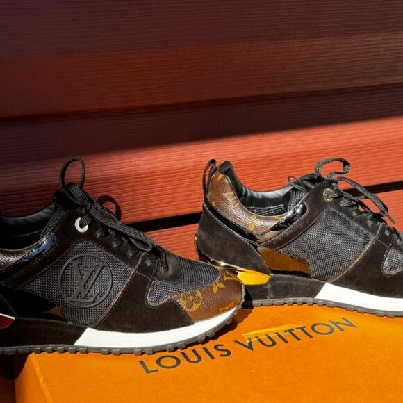 Women's Run Away Sneakers Mesh with Monogram Canvas and Suede - Picture 2 of 8